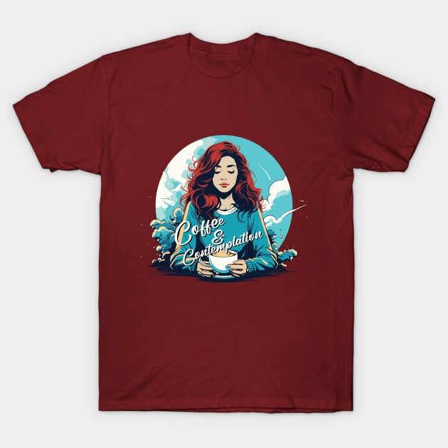 Coffee & Contemplation T-Shirt by caffeind